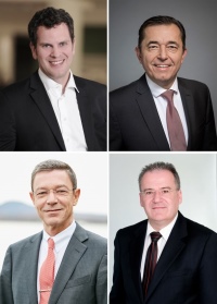 Der neue Vorstand der Vereinigung Deutsche Sanitärwirtschaft (VDS) erhielt von der Mitgliederversammlung ein einstimmiges Vertrauensvotum bis 2024. Wie es heißt, übernahm er das Ehrenamt in einer besonderen, letztlich von Corona ausgelösten Situation. Den Herausforderungen stellen sich von links oben nach rechts unten: Thilo C. Pahl (Vorsitzender), Michael Hilpert (stv. Vorsitzender), Dr. Rolf-Eugen König und Dr. Klaus-Dieter Gloe.<br />Bild: Vereinigung Deutsche Sanitärwirtschaft (VDS)