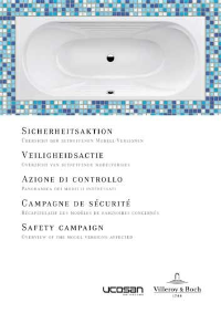 Ein Flyer erläutert den Bandewannen-Check, mit dem man prüfen kann, ob die eigene Badewanne von der Aktion betroffen ist.