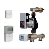 Die Regelstation Isomix-HC von Watts Industries ermöglicht eine witterungsgeführte Vorlauftemperaturregelung von Flächenheizungen/-kühlungen bis circa 14 kW Leistungsbedarf. Das Ausstattungspaket umfasst unter anderem: 130 Millimeter Umwälzpumpe, Mischventll mit 3-Punkt-Stellantrieb, Temperaturbegrenzer und Klimaregler. Das Produkt ist bereits montagefertig.<br />Bild: Watts Industries
