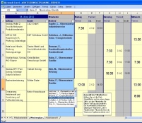 Im Arbeitsblatt Wochenplan werden die Einsätze der.......