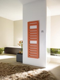 Der neue Design-Heizkörper Zehnder Metropolitan in der Spa-Ausführung überzeugt durch seinen baulichen und technologischen Variantenreichtum: im Bild die elektrische Variante mit zweifacher Handtuch-Aussparung. Fotos: Zehnder