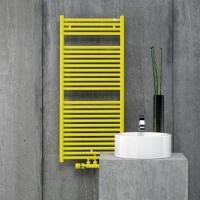 Die perfekte farbliche Abstimmung der Ventile mit dem Zehnder Design-Heizkörper sorgt so für ein stimmiges Gesamtensemble und eine harmonisch-elegante Optik im Badezimmer.