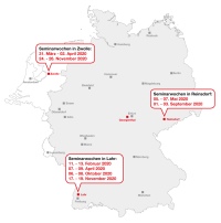 Die Zehnder Seminarstützpunkte befinden sich gut erreichbar in Deutschland und den Niederlanden. Dort erhält der Fachmann umfassendes und kompetentes Wissen zur Planung und Installation der Luftverteilsysteme und Gerätevielfalt von Zehnder Systemen zur komfortablen Wohnraumlüftung.