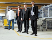Der ausscheidende Vorstand der aleo solar AG (von links):.......