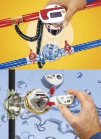 Es waren stets Allmess-Erstentwicklungen, wie zum Beispiel die abgebildeten Zähler Integral-MK MaXX (Wärme) und das Messkapselsystem MK +m (Wasser), die dem deutschen und europäischen Haustechnikmarkt bei Wasser- und Wärmezählern Richtung gaben, andere zu “Nacherfindungen“ angeregten und Allmess zum Marktführer im “Haustechnikmarkt Deutschland“ machten.
