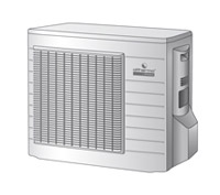 Das Außengerät mit leistungsstarkem Inverter. 