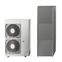 Altherma LuviType Plus für den unrenovierten Altbau: Großes Außengerät mit Kombination aus Hydrobox und Warmwasserspeicher.