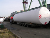 Löschwasserbehälter von altmayerBTD beim Transport........