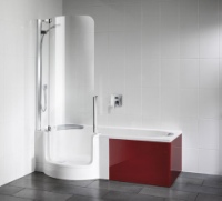 TWINLINE, Kombination aus vollwertiger Dusche und vollwertiger Badewanne. Foto: Artweger