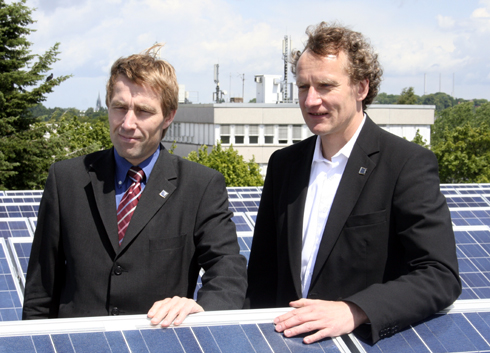 Die beiden AS Solar Geschäftsführer Thomas Rust und...