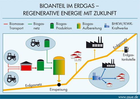 Bioanteile zukünftig im Erdgas