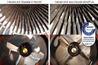 Wärmeübertragungsfläche und Stauscheibe der Heizungsanlage bleiben mit aws heizöl ultraPlus erheblich rußfreier als mit herkömmlichem Standard-heizöl. Foto: aws Wärme Service