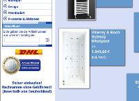Screenshot Ausschnittvergrößerung der Webseite von "bad24" vom 13.02.2009