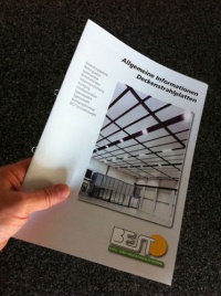 Fasst die wichtigsten Daten zusammen – die Broschüre „Allgemeine Informationen Deckenstrahlplatten“. Bild: BEST, Isernhagen