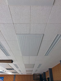 In der Sporthalle Mülheim-Kärlich wurde die Rasterdecke.......