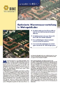 Das neue BINE-Projektinfo "Optimierte Warmwasserverteilung.......
