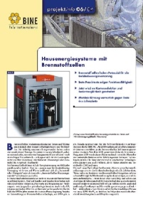 Das BINE-Projekt-Info „Hausenergiesysteme mit Brennstoffzellen“.......