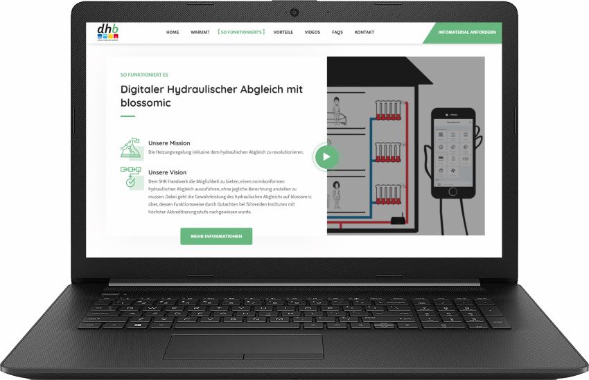 Unter <a href="https://dhb.blossomic.de/"target="_">https://dhb.blossomic.de/</a>...