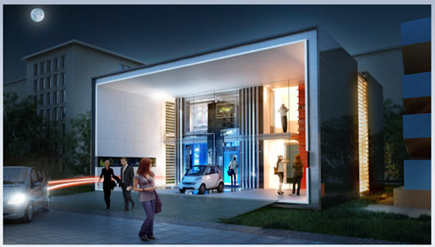 Energie-Plus-Haus in Berlin. Bild: Werner Sobek/BMVB...
