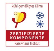 Das begehrte Siegel des Passivhaus Instituts in Darmstadt für die Brötje LivingAir Geräte LAK 450 und LAK 300.<br />Bild: Passivhaus Institut Darmstadt<br />