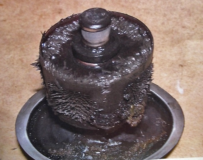 Auch massive Magnetitablagerungen durch schlechte Kreislaufwasserqualität...
