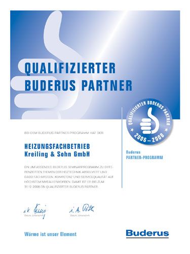 Mit diesem Zertifikat können Heizungsfachfirmen, die...