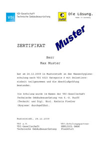 Das VDI 6023-Zertifikat wird heute bereits bei vielenAusschreibungen.......