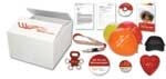 Im Starterpaket sind Werbemittel wie Aufkleber, Luftballons,.......