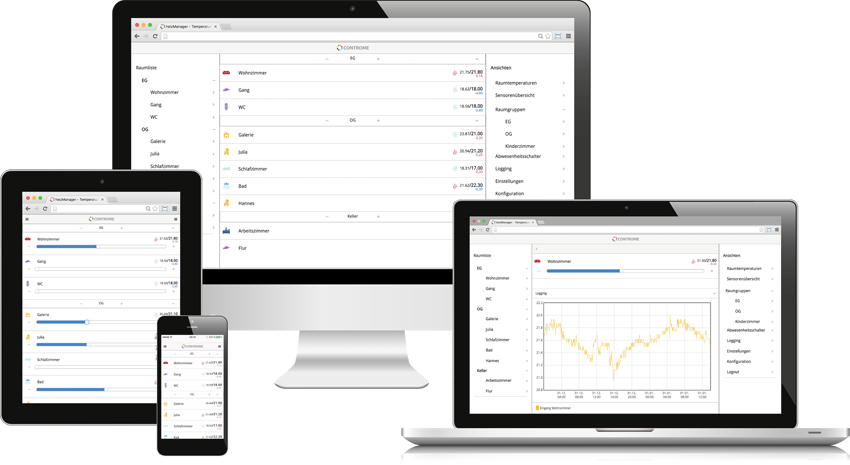 Das Smart-Heat OS User Interface. Bereitgestellt vom...