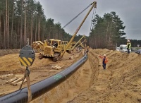 Eine Erdgasleitung, mit der in Zukunft auch Wasserstoff als Beimischung transportiert werden kann.<br />Bild: Ontras<br />