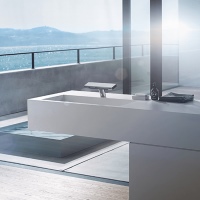 Kontaktfrei zu bedienende Armaturen sorgen dank Infrarot-Sensorik für mehr Hygiene im Bad. <br />Bild: Hansa<br /><br />
