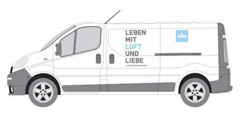 Altherma Fahrzeug Beklebung (exemplarisch) 