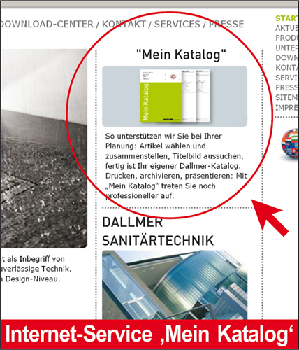 Hilfreich: Bei Dallmer im Internet können Besucher...
