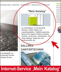 Hilfreich: Bei Dallmer im Internet k&ouml;nnen Besucher die Sanit&auml;rtechnik f&uuml;r eigene Entw&auml;sserungs-Projekte &uuml;bersichtlich zusammenstellen und bis zu 25 eigene Produkt-Kataloge anlegen.