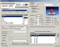 Eine Bildschirmansicht der Ventilauslegung in DanBasic III.