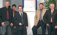 Erweiterte Geschäftsführung: (v.l.n.r.) Rolf Waltermann, Georg Harter, Alexandre Witkowski, Matthias Pütz und Hartmut Leibenguth