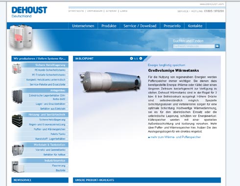 Die neue Dehoust-Webseite in frischem Design.