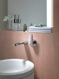 Gentle von Dornbracht als Waschtisch-Wand-Einhandbatterie........