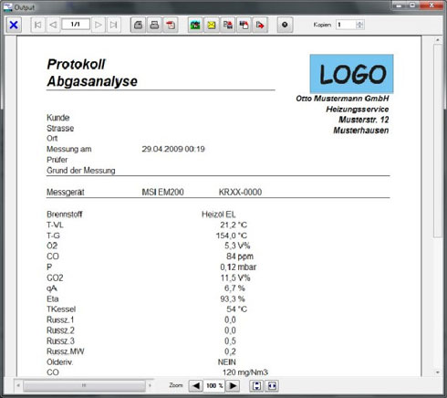 PC-Software PC200P: Firmen-Logound Firmenadresse...