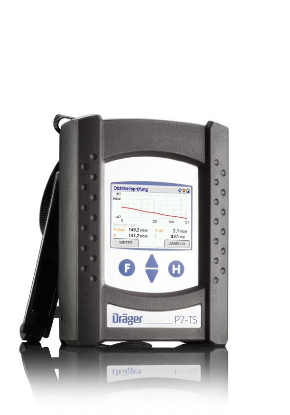 Mit dem Dräger P7-TS ist die Leckmengenmessung in Rekordzeit...