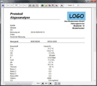PC-Software PC200P: Firmen-Logo<br />und Firmenadresse werden mittels<br />einer vorgefertigten Maske in das Prüfprotokoll eingefügt. Bilder: Dräger MSI