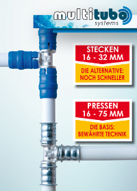 Mit seiner schlanken Bauform und der einfachen Montage punktet der Steckfitting in der Praxis. Bilder: DW Verbundrohr GmbH