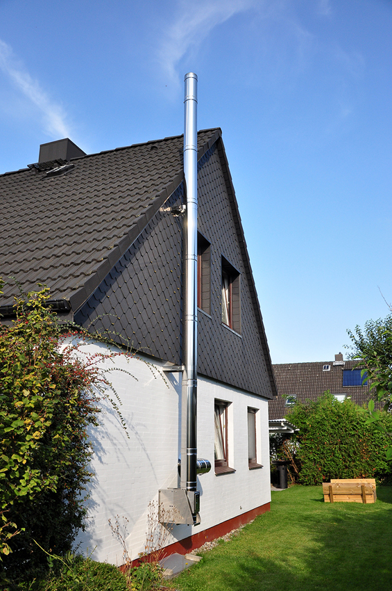 Günstige Variante für Neubau und Nachrüstung: Edelstahlschornstein...