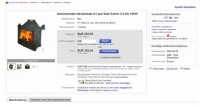 Auch die Auswahl an Kamineinsätzen ist im Internet.......