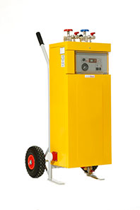 Das mobiheat Elektroheizmobil MH20.1 mit 20 kW sorgt für schnelle Komfortwärme am Ge-bäude bei Heizungsausfall oder Modernisierungen.