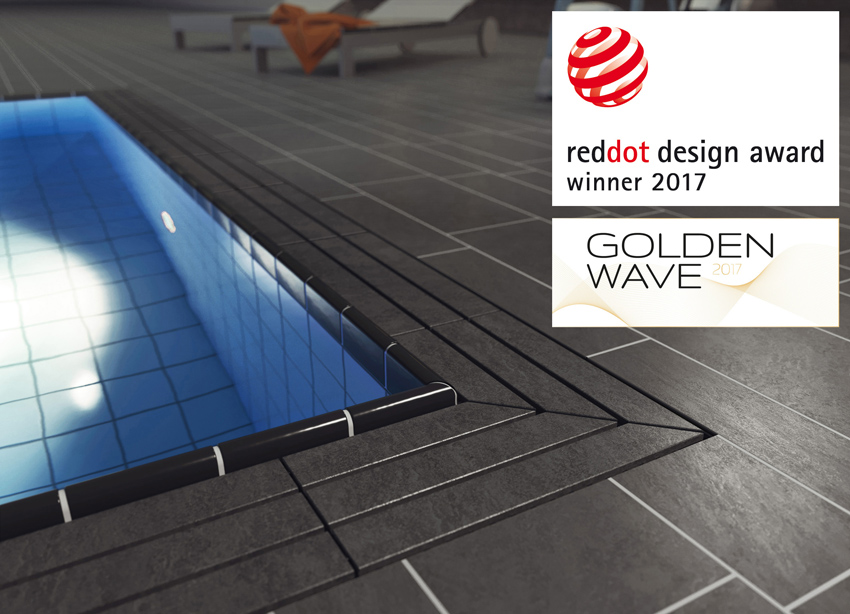 Der Schwimmbadrost „723 Design“ von emco Bau bekam...