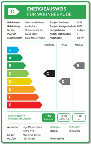 Energieausweis: Bild: VdZ/Bündnis Energieausweis