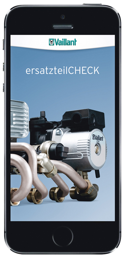 Mit der App ersatzteilCHECK bietet Vaillant einen mobilen,...