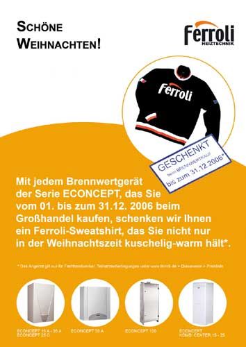 Ferroli sagt im Dezember „Dankeschön“