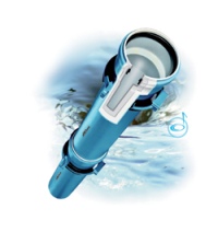 Name und farbe als Programm: Das neue, schalldämmende Standard-Abwassersystem dBlue der FRIATEC. Foto: FRIATEC
